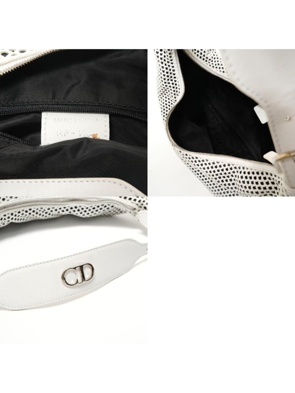 Dior Shoulder Bag Perforated Hobo Leather - Picture 10 of 10